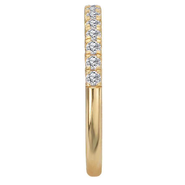 Round Straight Diamond Wedding Band
