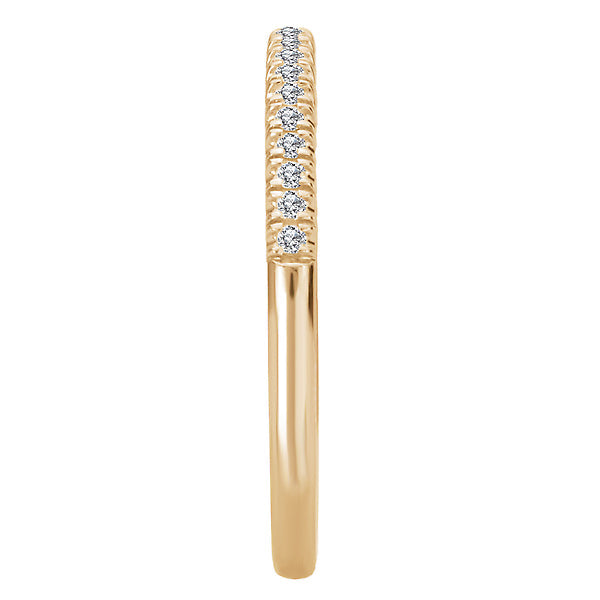 Round Straight Front Diamond Wedding Band