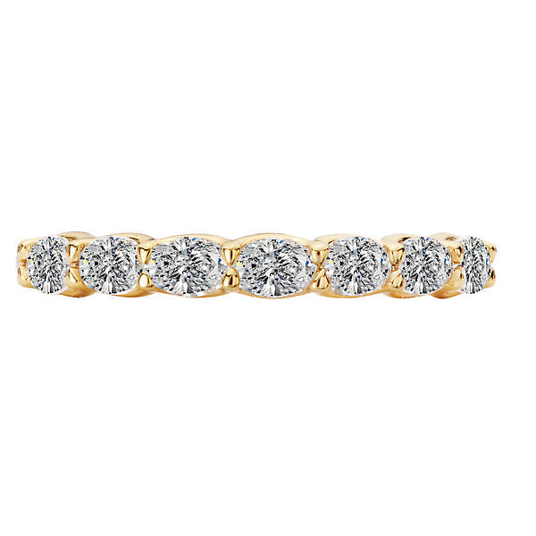 Oval Oval Shaped Diamond Staight Front Wedding Band