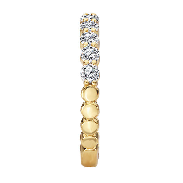 Round Straight Front Diamond Wedding Band