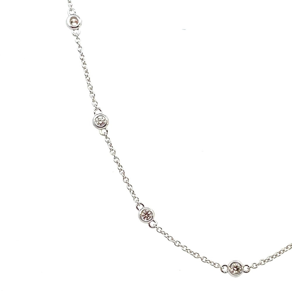 14KW Diamonds by the Yard Necklace .53 CTW close up