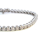14KW Lab Grown Diamond Tennis Bracelet 7 CTW up close