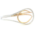 14K Two-Toned Oval Shaped Diamond Bangle 1 CTW side 1