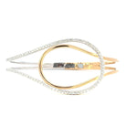 14K Two-Toned Oval Shaped Diamond Bangle 1 CTW