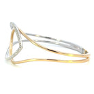 14K Two-Toned Marquise Shaped Diamond Bangle 1 CTW side 2
