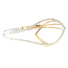 14K Two-Toned Marquise Shaped Diamond Bangle 1 CTW side 1