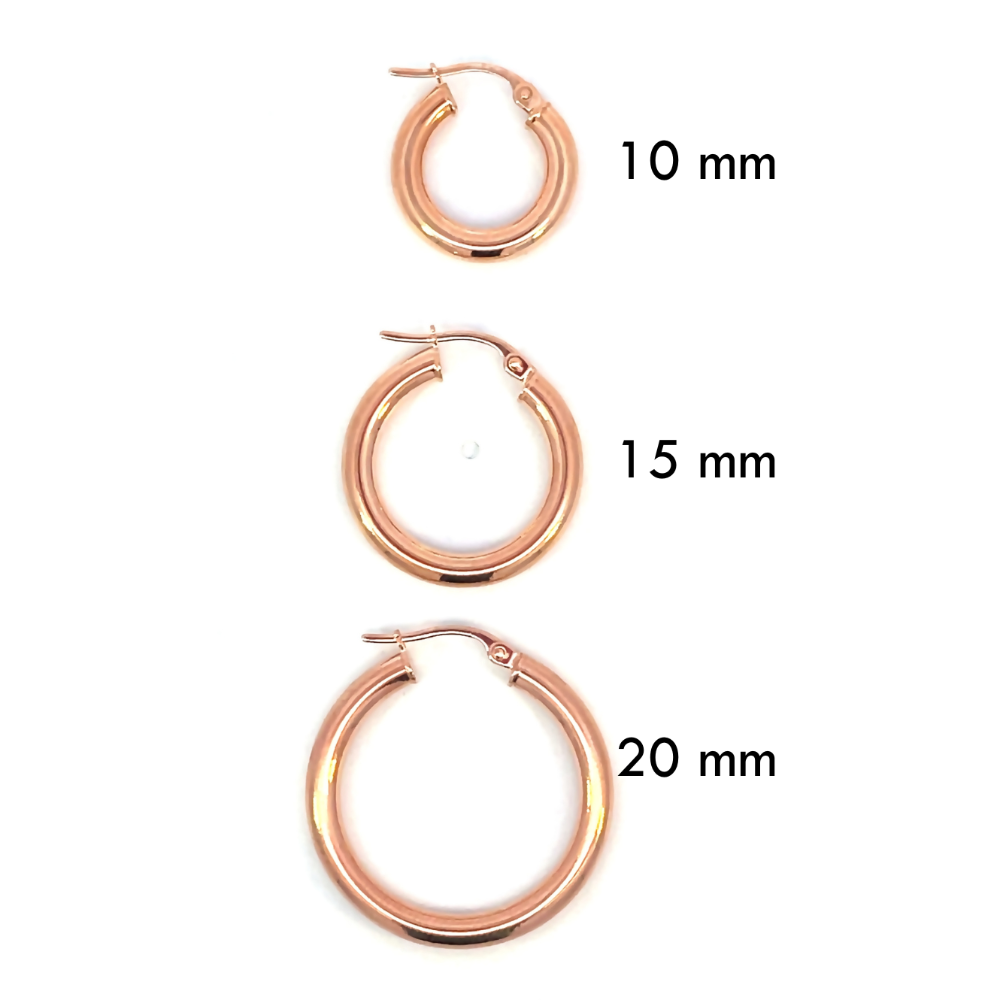 Picture of all three size options shown in order from smallest to largest.