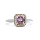 10KW Alexandrite and Diamond Halo Style Ring 1/12 CTW