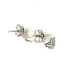 10KW Alexandrite and Diamond Halo Style Earrings backs
