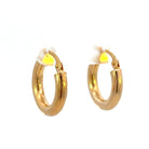 14K Gold 10mm Round Hoop Earrings