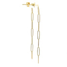 14K Gold Paperclip Dangle Earrings