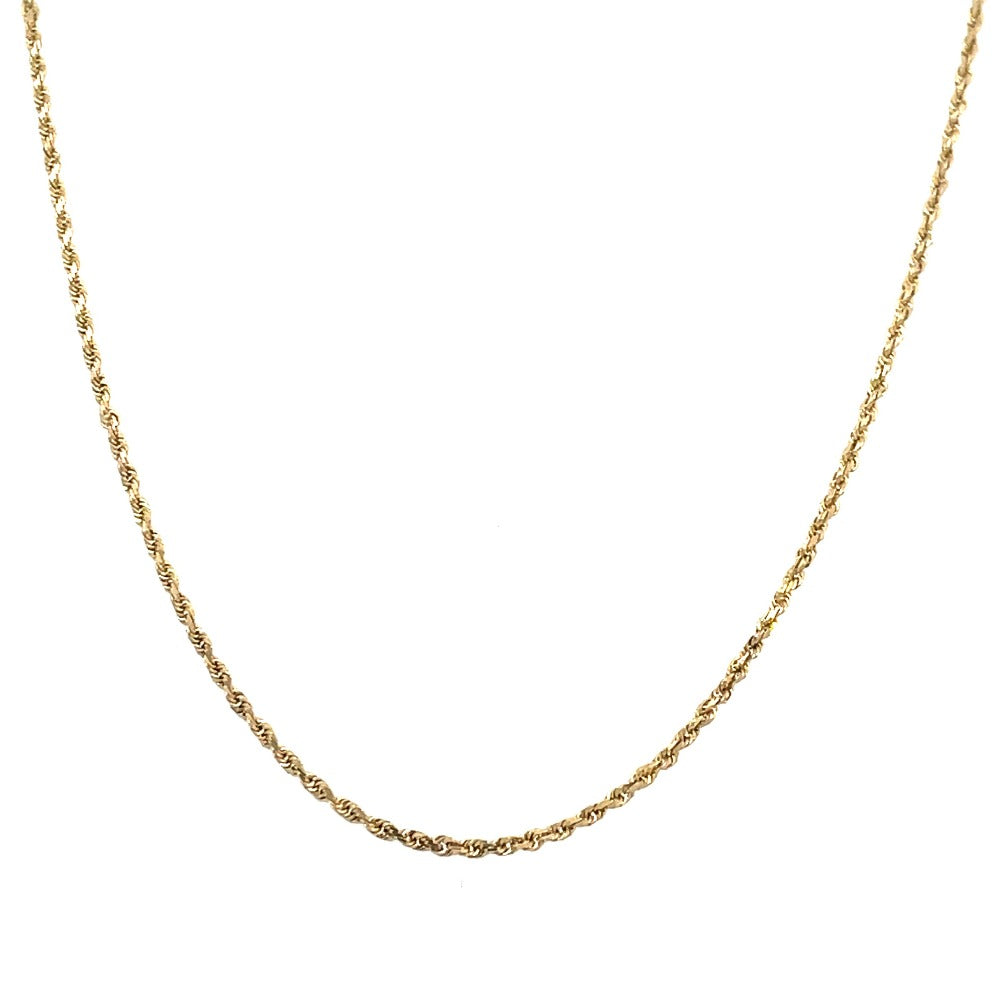 10K Gold Diamond Cut Rope Chain 20"