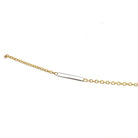 14K Two-Toned Gold Bracelet with Accent Bars close up