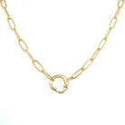 Ania Haie Sterling Silver Link Chain Charm Connector Necklace with Gold Overlay