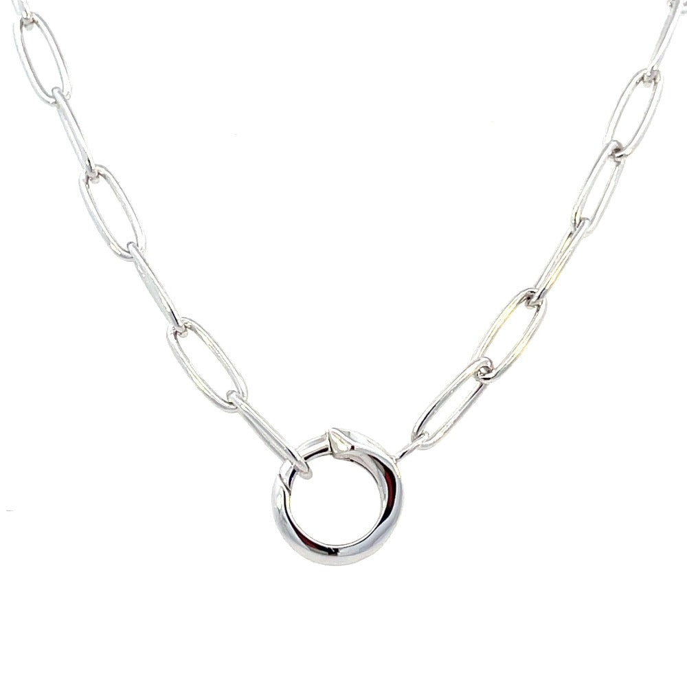 Ania Haie Sterling Silver Link Charm Connector Necklace