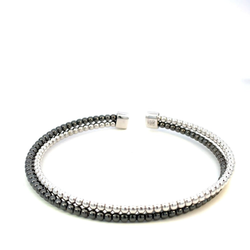 back view of two row beaded bangle