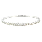 Sterling Silver Single Row CZ Flexible Bracelet