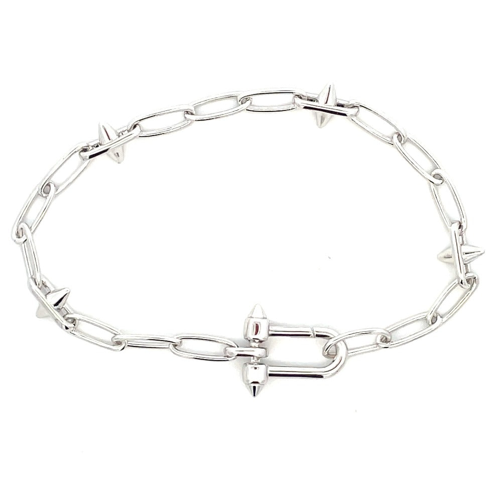 Ania Haie Sterling Silver Stud Link Charm Bracelet