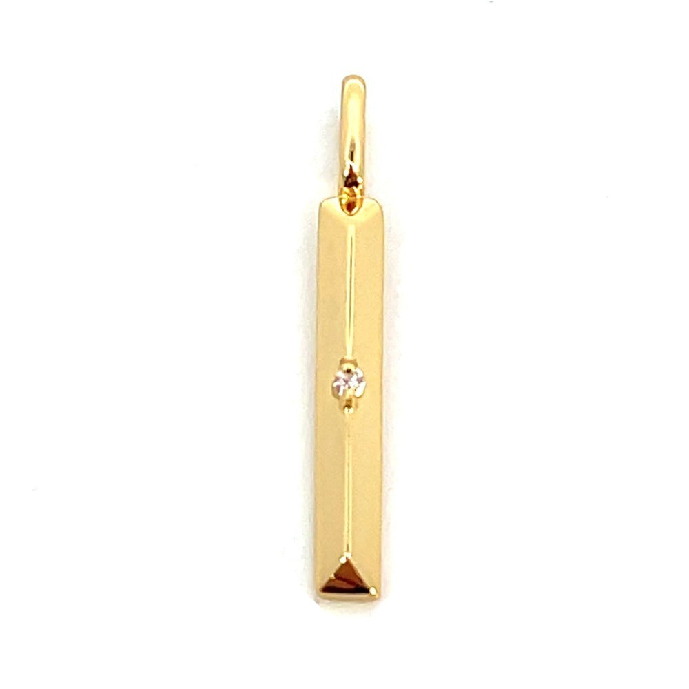 Ania Haie Sterling Silver Bar Charm with Gold Overlay