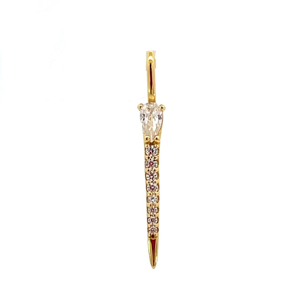 Ania Haie Sterling Silver Sparkle Bar Charm with Gold Overlay