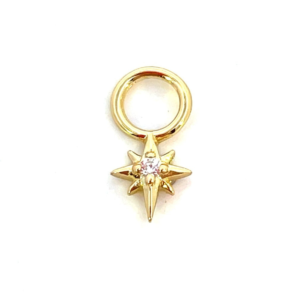 Ania Haie Sterling Silver Star Earring Charm with Gold Overlay