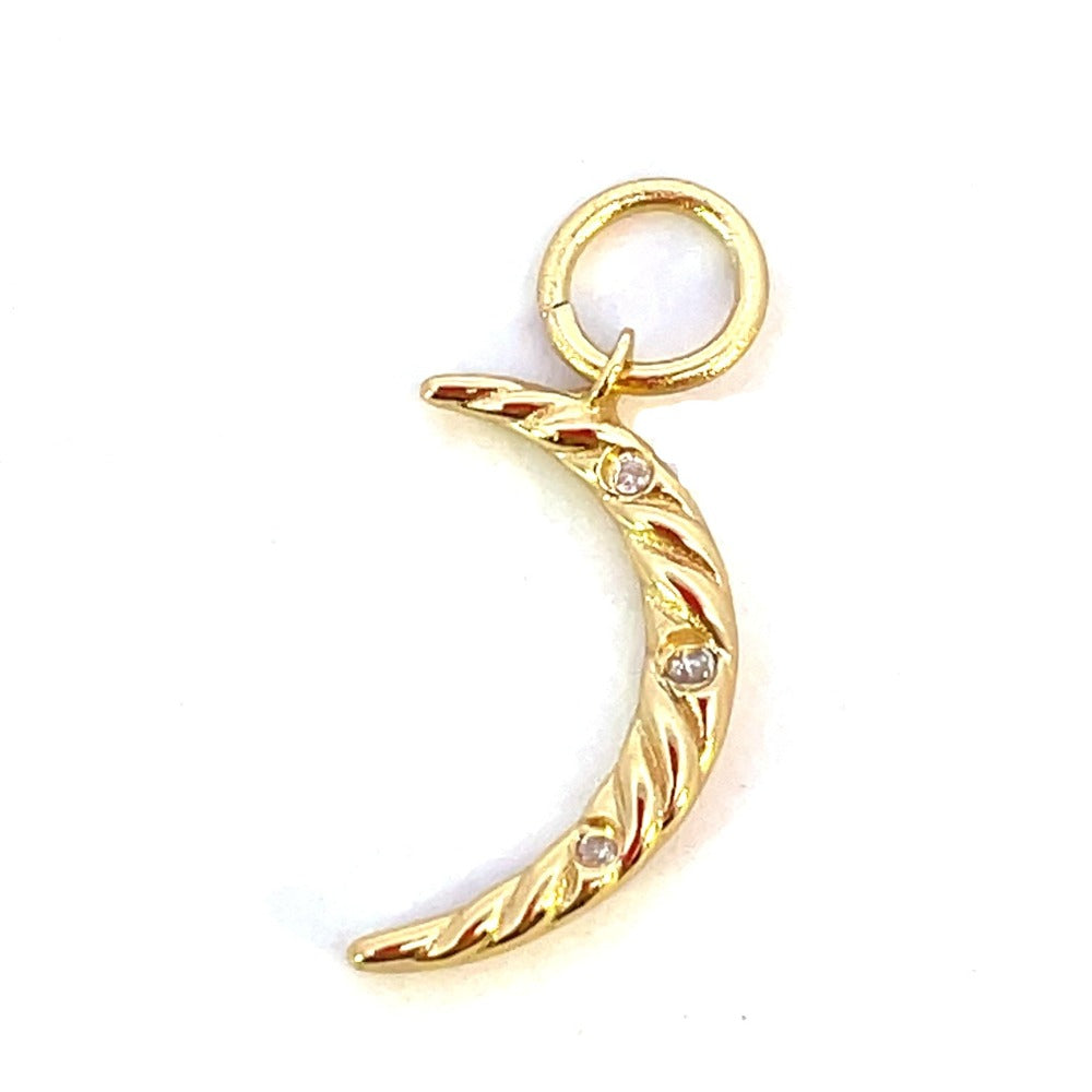 Ania Haie Sterling Silver with Gold Overlay Moon Earring Charm