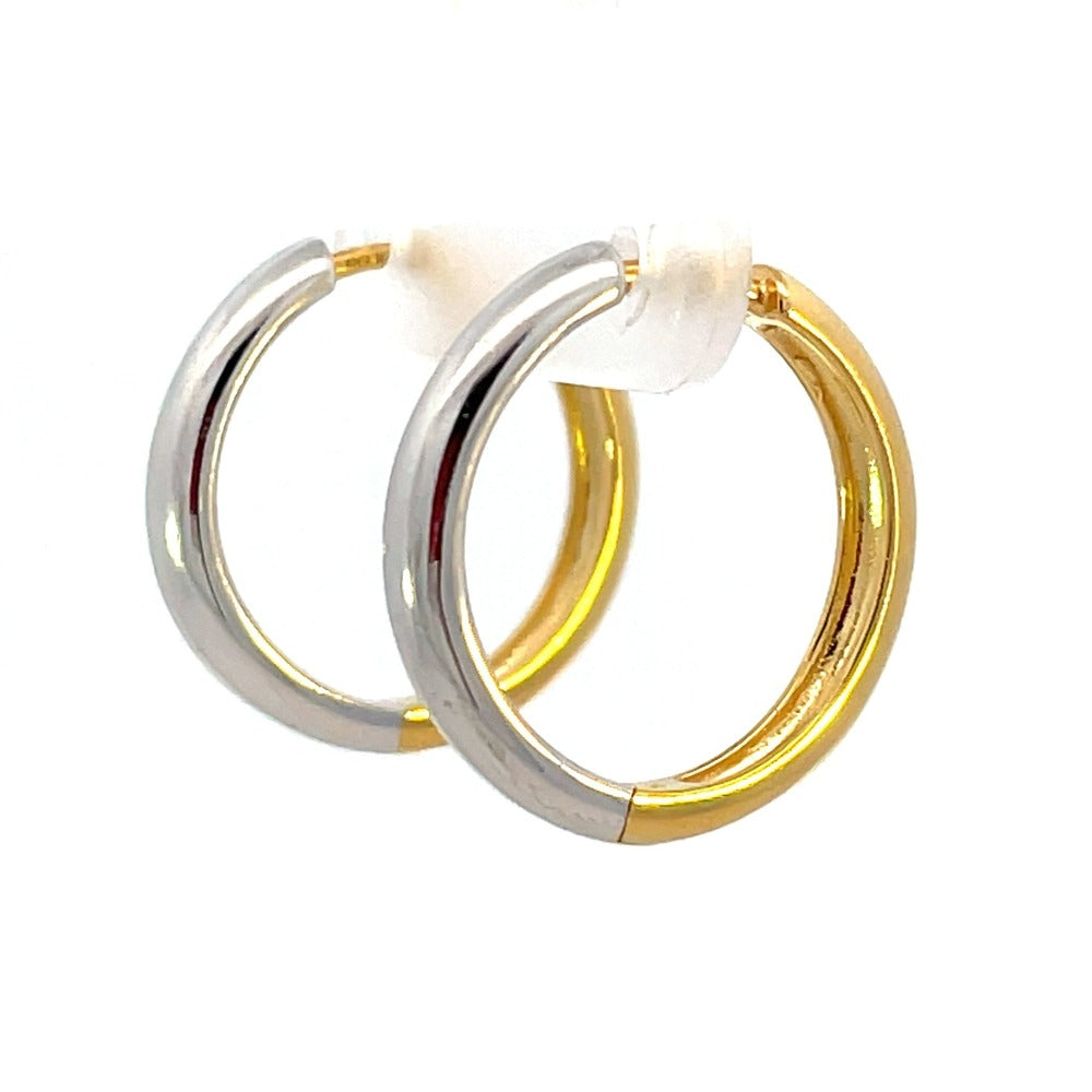 Ania Haie Sterling Silver Two-Tone Reversible Hoop Earrings  side 2