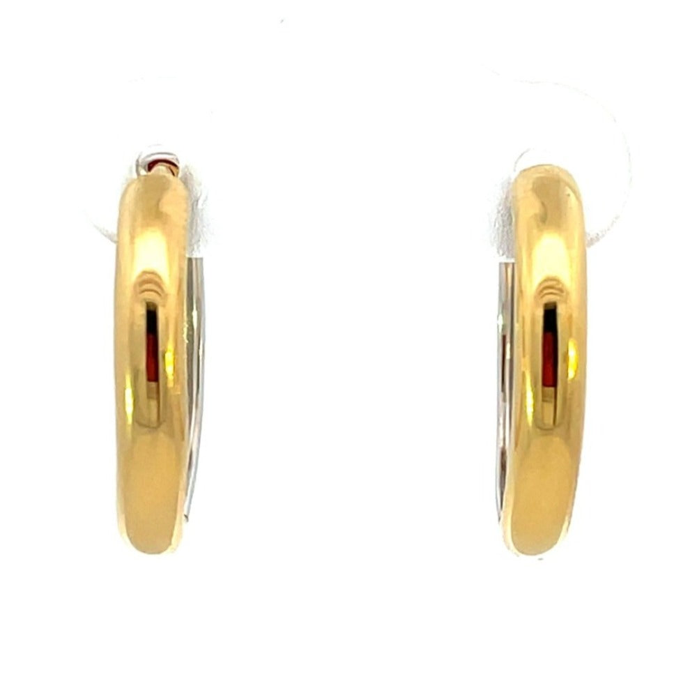 Ania Haie Sterling Silver Two-Tone Reversible Hoop Earrings