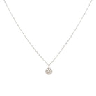 14K White Gold Diamond Disc Pendant