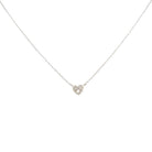 14K White Gold Diamond Heart Pendant