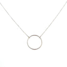 14K White Gold Circle Pendant | Aurelie Gi