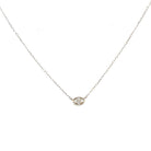 14KW Oval Diamond Cluster Pendant