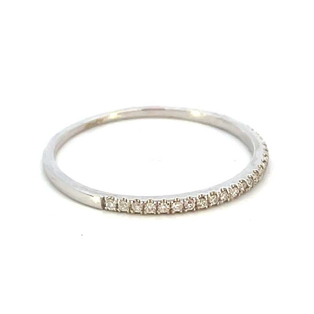 14K White Gold Diamond Band .11 CTW | Aurelie Gi side 1