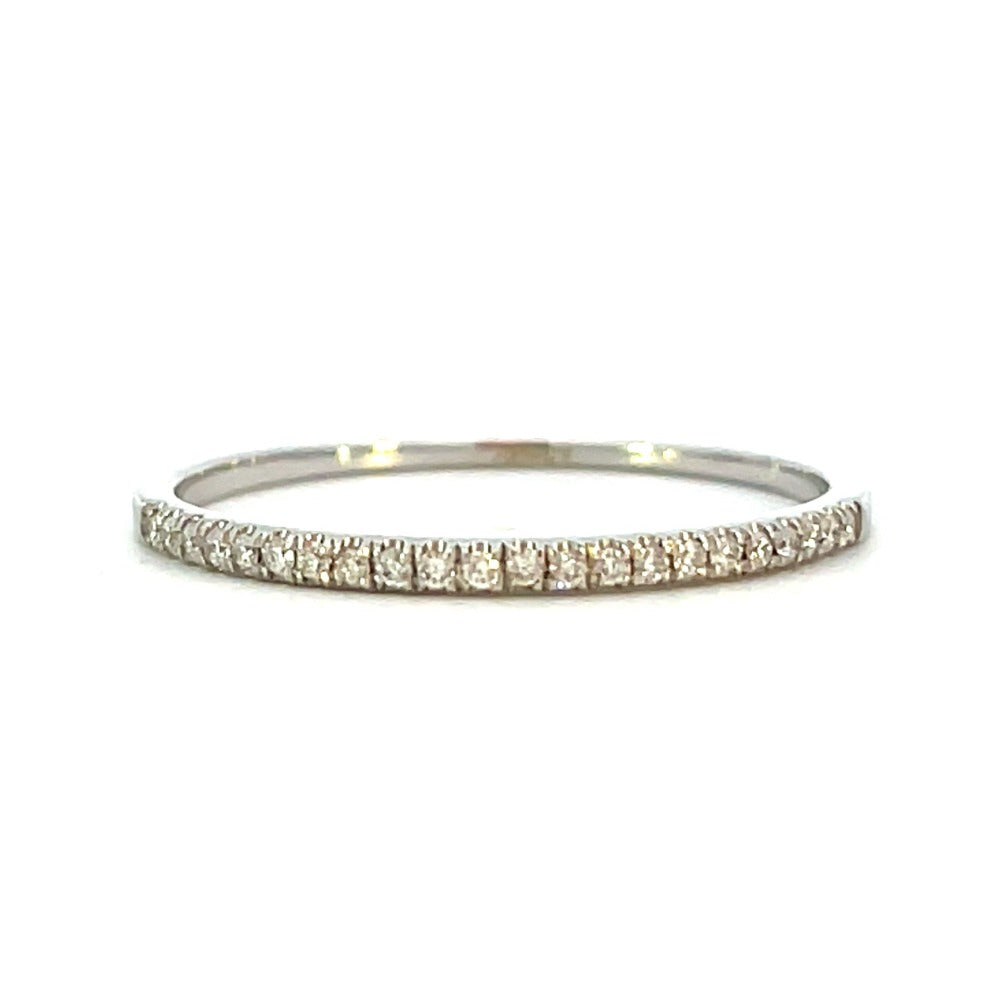 14K White Gold Diamond Band .11 CTW | Aurelie Gi