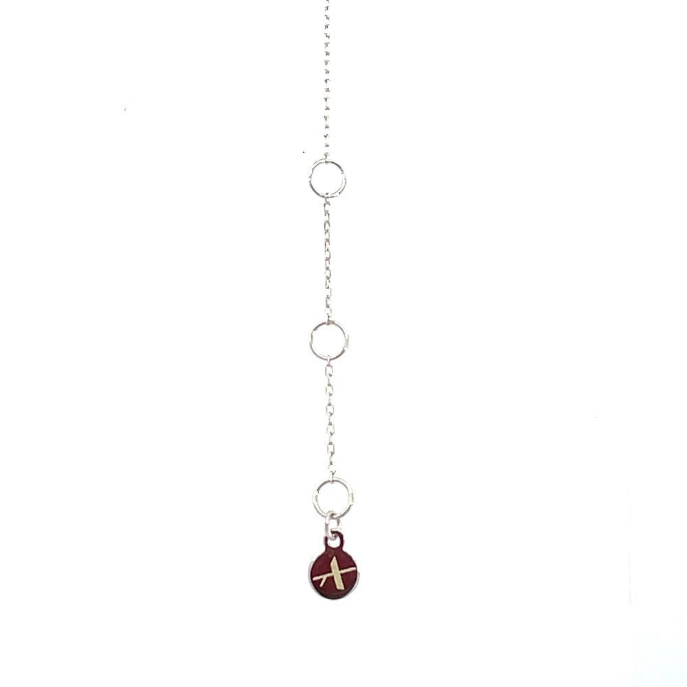 14K White Gold Diamond Heart Bracelet Adjustable Chain