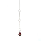 14K White Gold Diamond Heart Bracelet Adjustable Chain