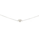 14K White Gold Diamond Heart Bracelet