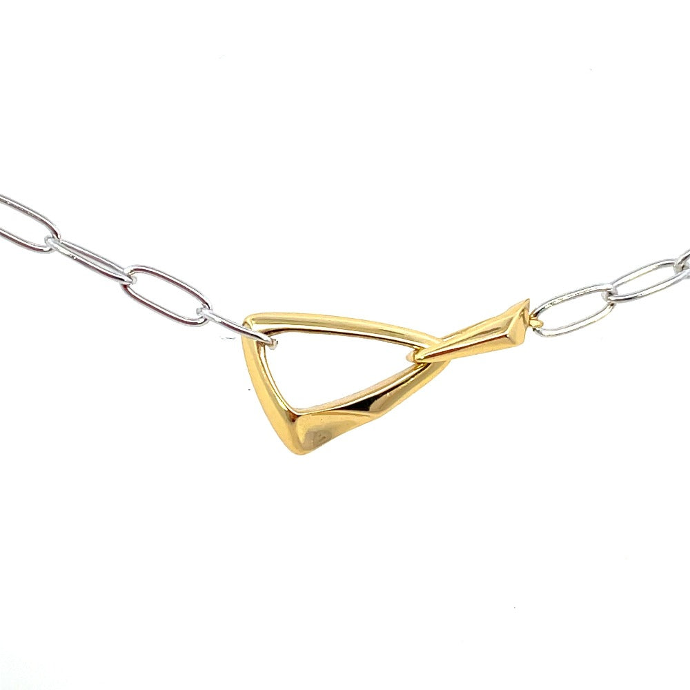 Ania Haie Sterling Silver Arrow Link Bracelet up close