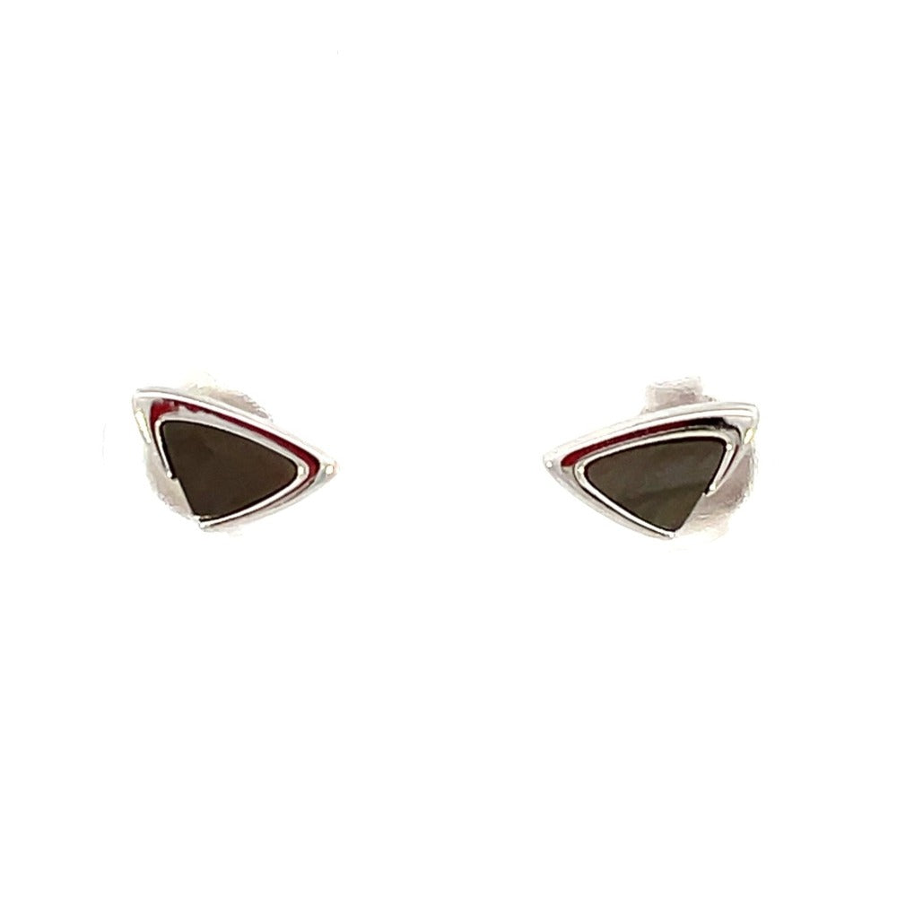 Ania Haie Sterling Silver Abalone Arrow Stud Earrings
