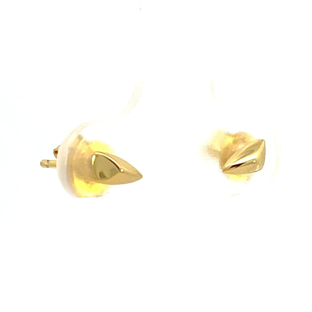 Ania Haie Sterling Silver Arrow Stud Earrings with Gold Overlay side