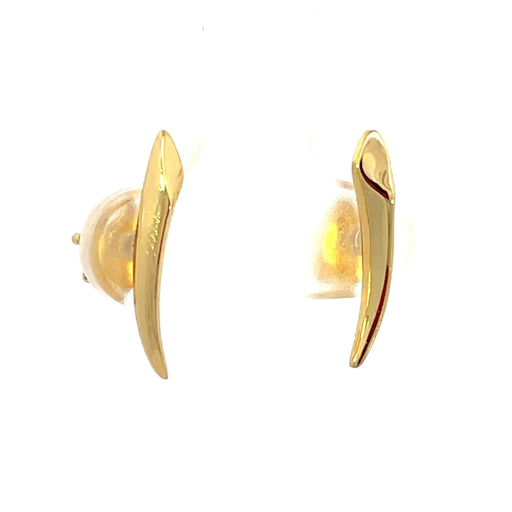 Ania Haie Sterling Silver Arrow Climber Earrings with Gold Overlay side 1