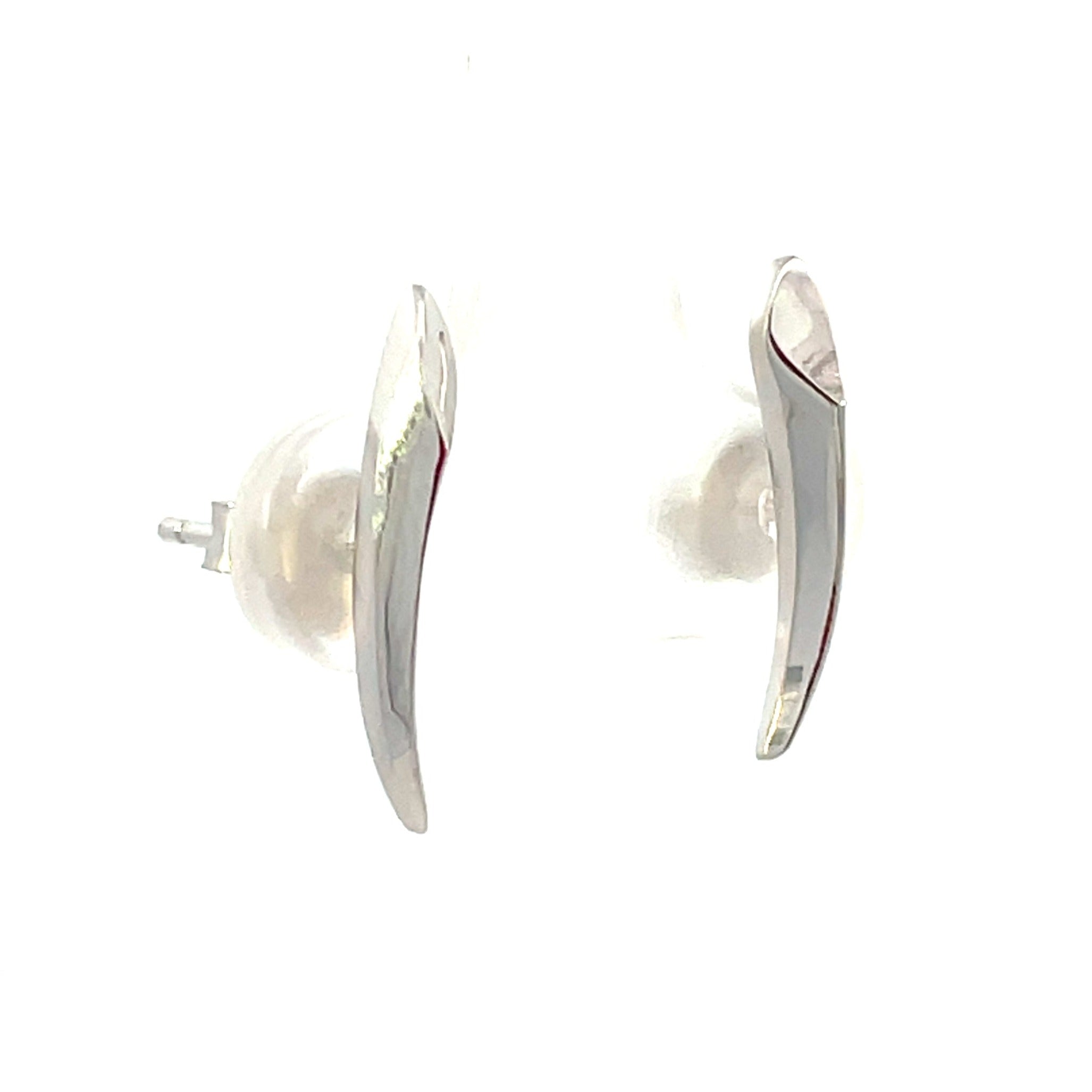 Ania Haie Sterling Silver Arrow Climber Stud Earrings side view