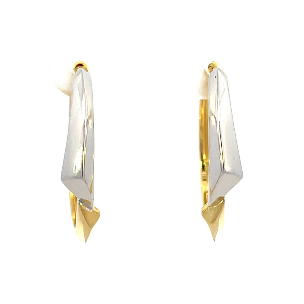 Ania Haie Two-Toned Sterling Silver Arrow Hoop Earrings