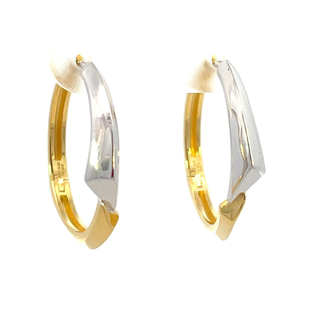 Ania Haie Two-Toned Sterling Silver Arrow Hoop Earrings side view