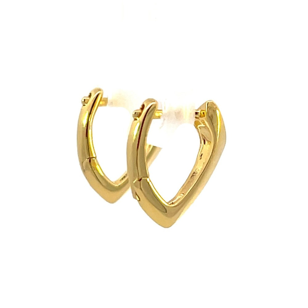 Ania Haie Sterling Silver Arrow Huggie Hoop Earrings with Gold Overlay backs