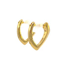 Ania Haie Sterling Silver Arrow Huggie Hoop Earrings with Gold Overlay backs