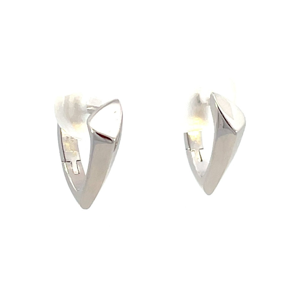 Ania Haie Sterling Silver Arrow Huggie Hoop Earrings from side