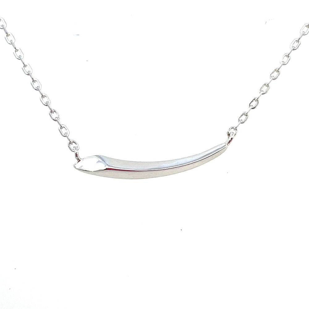 Ania Haie Sterling Silver Arrow Bar Necklace close up