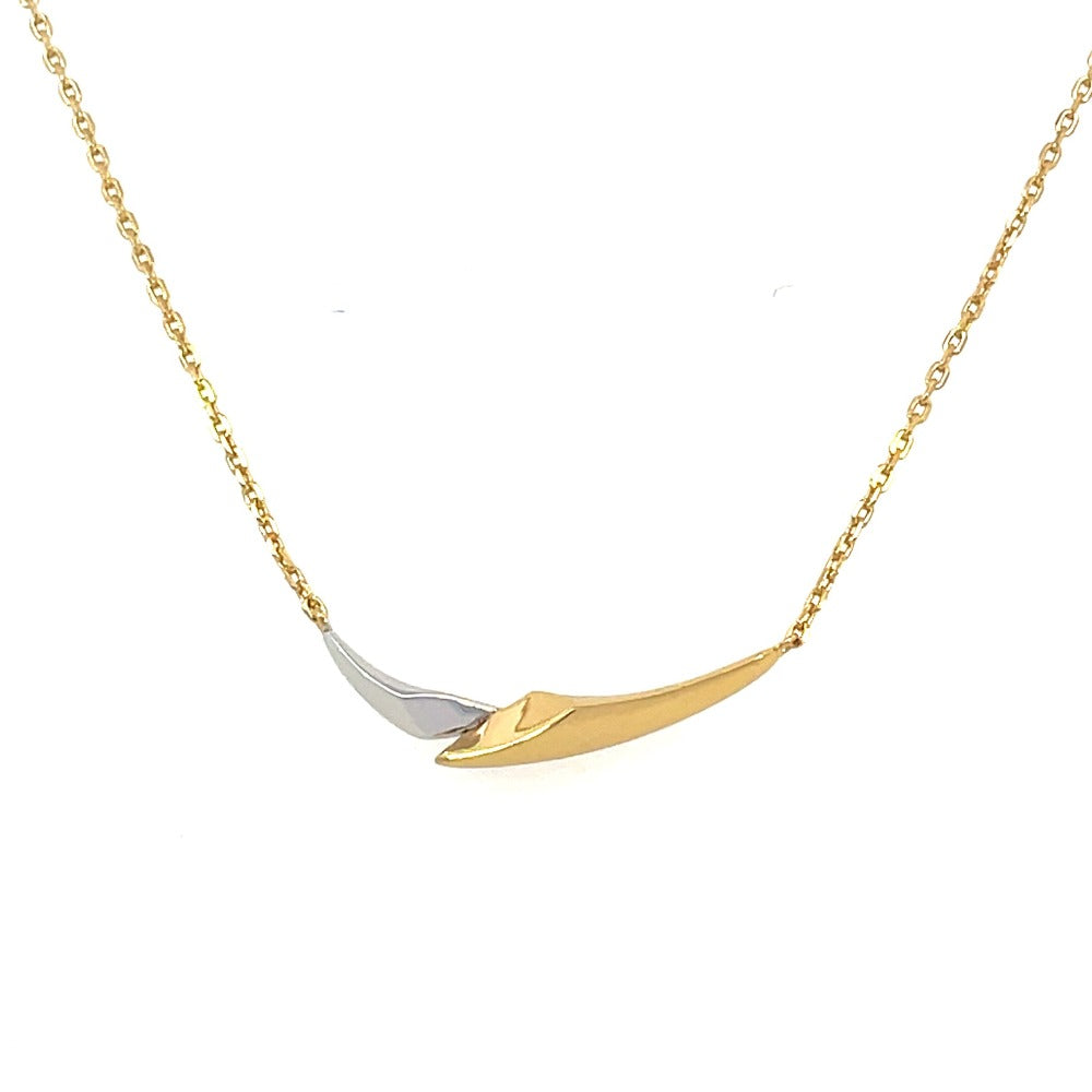 Ania Haie Sterling Silver Arrow Chain Necklace with Gold Overlay