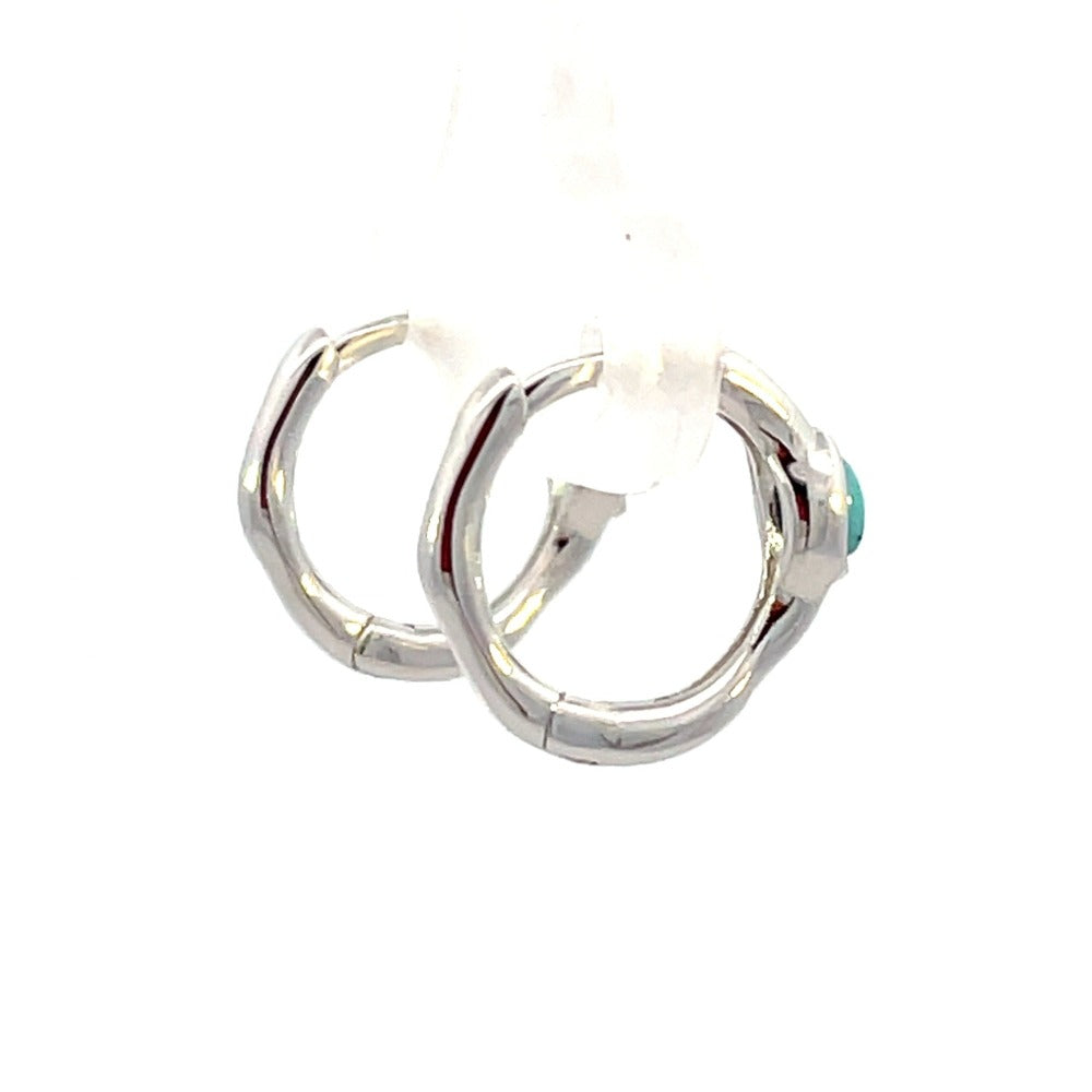 Ania Haie Sterling Silver Huggie Hoop Earrings backs
